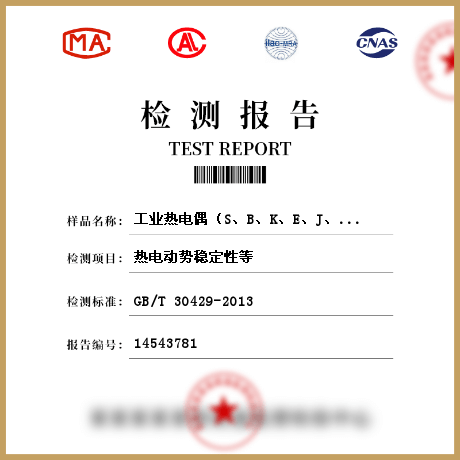 工業(yè)熱電偶（S、B、K、E、J、N、T型）檢測